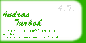 andras turbok business card